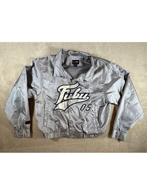 Vintage FUBU The Collection Jacket Youth M 8-10 Silver 05 Y2K Hip Hop 90s